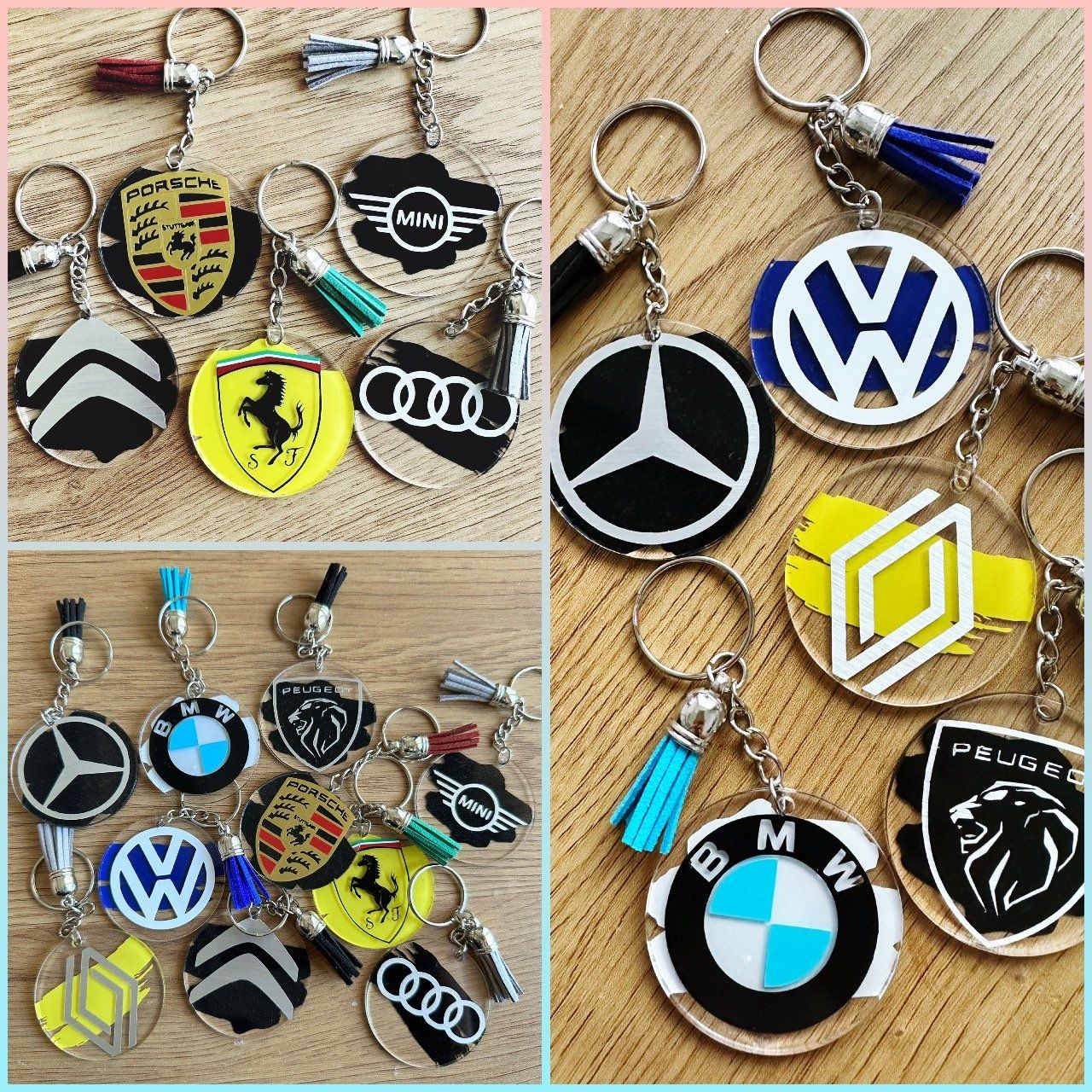 Porte clés logo de voitures au choix